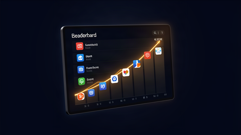 Attention leaderboard concept — sites competing for visibility with a countdown clock