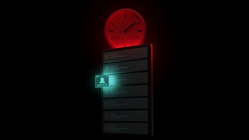 Site visibility ranking — a small website climbing a glowing leaderboard while a red clock ticks down